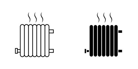 Radiator icon flat outline in black © ramsey