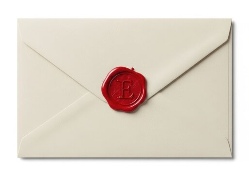 Sealed envelope with red wax stamp and string closure