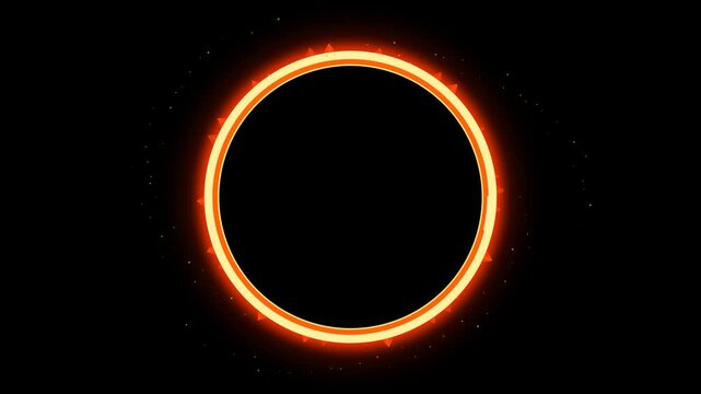 fiery solar ring with animated flame corona and glowing energy loop.
