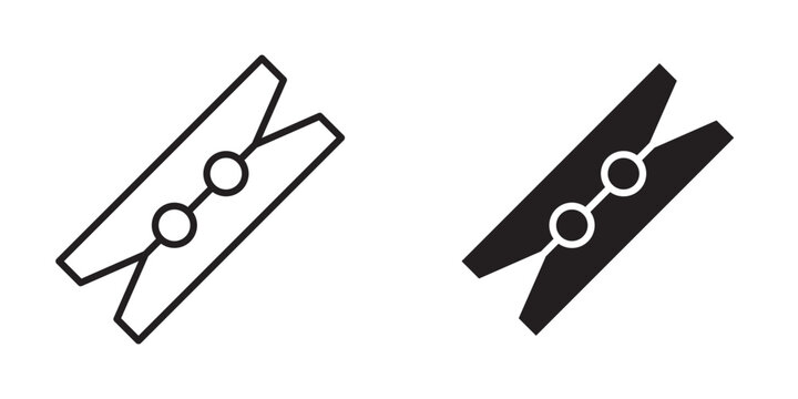 Peg icon flat outline in black