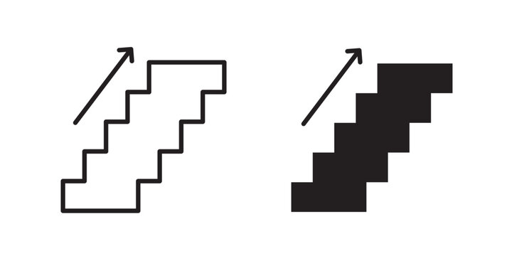 Next steps icon flat outline in black