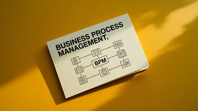 Business process management document showing bpm workflow diagram and organizational strategy
