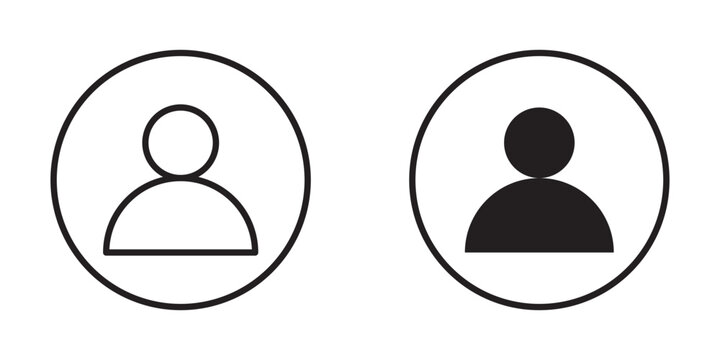Individual icon flat outline in black