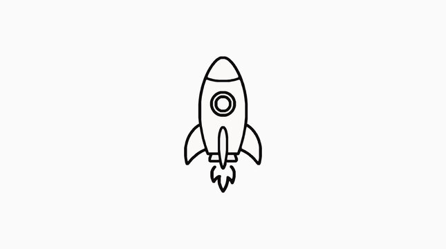 Launch Rocket Icon for Space and Innovation Projects
