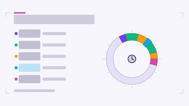 Animated sleep cycle infographic in a modern flat vector style, phases sweeping in a smooth 4K loop. Blank text placeholders and fresh green accents sit on a bright light background so headings and nu
