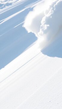 Snowy slope glides smoothly underfoot, powder kicks up with each turn, slope, scenery