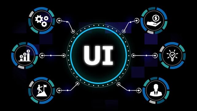 UI User Interface Digital Technology Animated Infographic.
