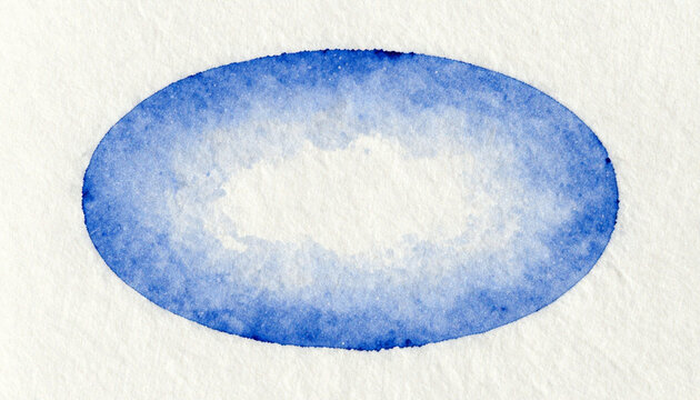 Granulated cobalt wash around an unpainted oval