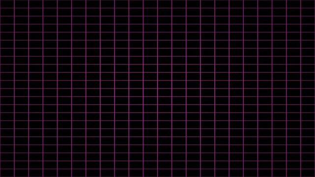 Abstract neon magenta pink grid scrolling vertically on black background seamless loop animation