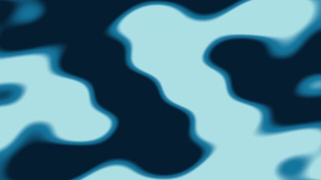 Abstract blue fluid liquid caustics&nbsp;wave blobs morphing smoothly on dark navy surface seamless loop animation