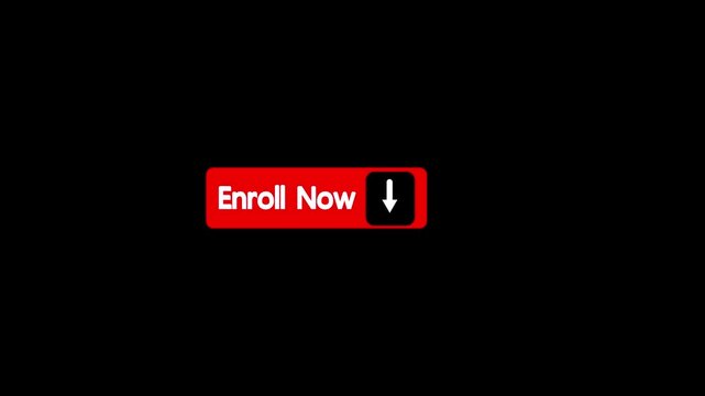 Enroll now button animation with downward arrow for digital marketing and online education websites
