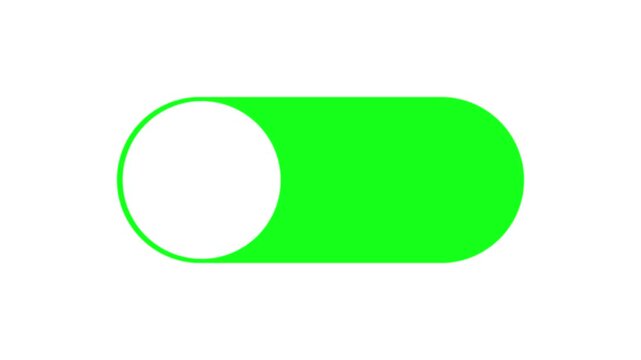Animated toggle switch ui on and off state interaction for mobile app and web interface