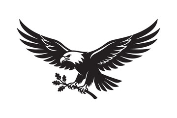 Obraz premium US patriotic bald eagle crest design