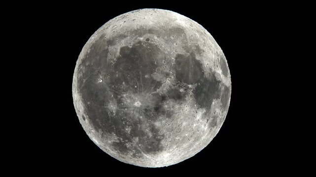 Lunar Elliptical Orbit Animation: Camera Flying Around the Moon&rsquo;s Dark Side and Approaching Detailed Cratered Surface, Seamless Loop