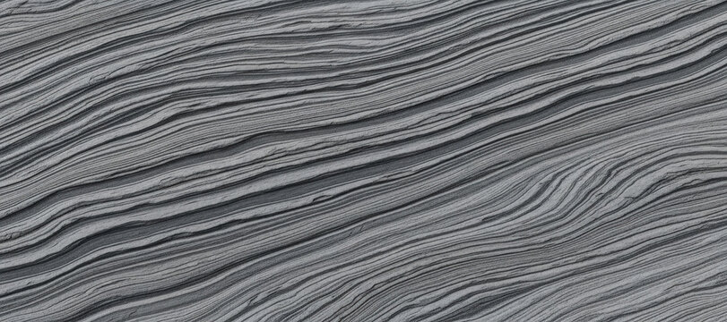Gray wavy texture with parallel ridges and grooves, abstract pattern