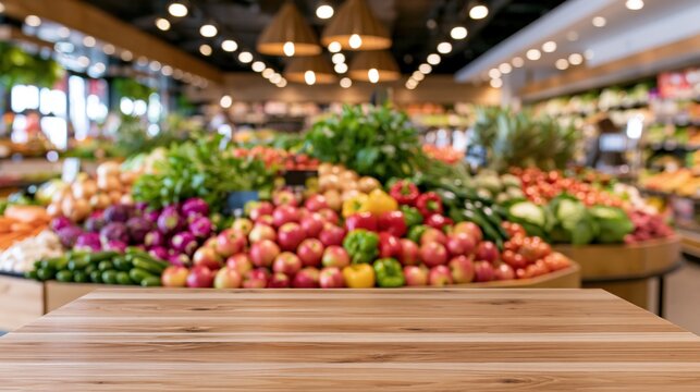 Fresh produce displayed for sale in a welllit retail environment.