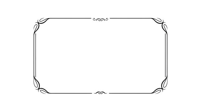Simple Thin Vintage Frame with Minimal Ornamental Details