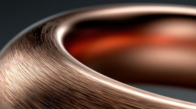 Copper Metal Texture: A close-up, abstract macro shot revealing the intricate, brushed texture of a polished copper surface with a warm, metallic sheen.