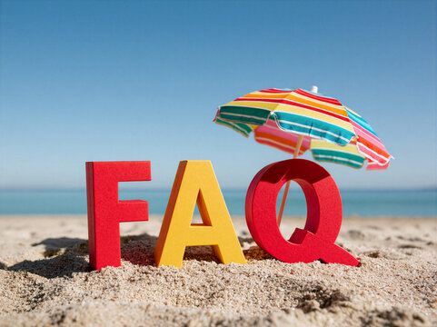 A Holiday metaphor, concept or idea for FAQ, FAQ's or frequently asked Questions