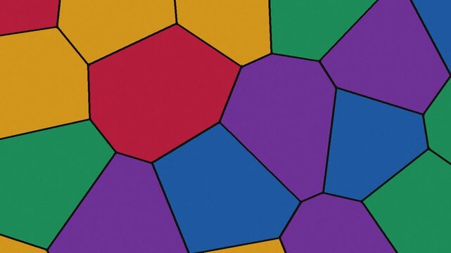 Warm stained glass window pattern loop with diagonal motion