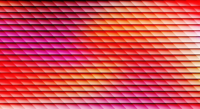 Abstract vector background template with horizontal lines in red, orange and pink gradient. Modern geometric layout for creative flyer.