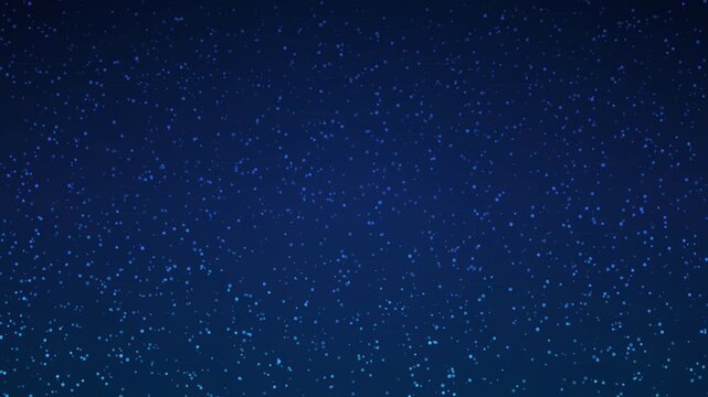 Abstract blue sparkling particles floating in dark space for technology and cosmic backgrounds