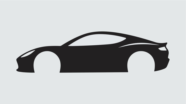 Silhouette of Luxury Coupe Car