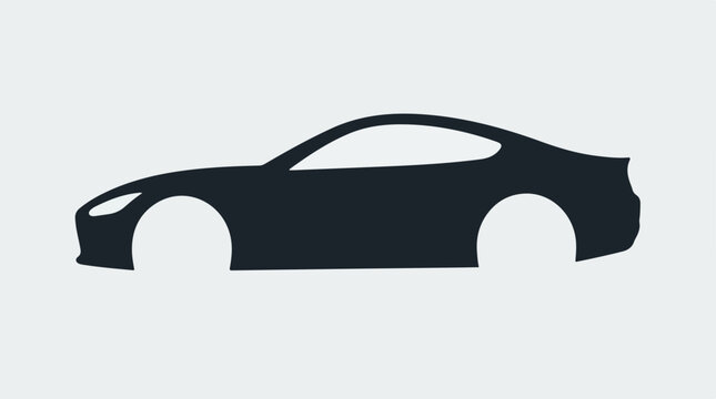 Side View Luxury Coupe Car Silhouette