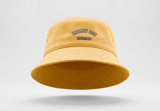 Yellow Bucket Hat Mockup