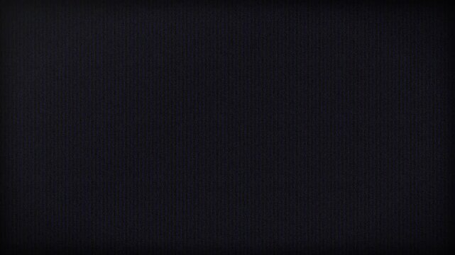 Seamless loop retro CRT computer monitor screen with green phosphor scanlines, rolling refresh bar, white noise static and glass vignette in 4K