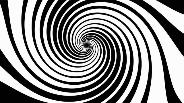 Hypnotic Black and White Zebra Optical Illusion Op Art Animation