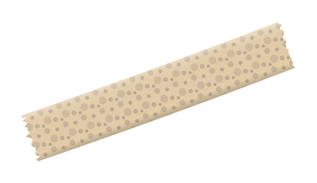 Tan washi tape strip with random brown speckled dot pattern
