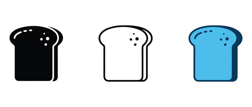 Toasted Bread Slices with Different Colors Isolated on Transparent Background for Design Use