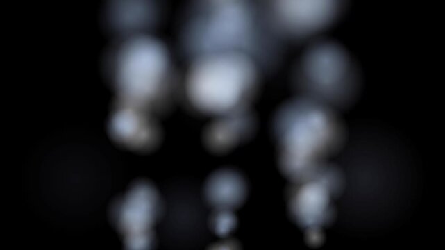 Blue smoke columns rising on black background for luma key video overlay effects