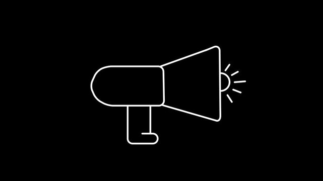 Megaphone Speaker Icon. megaphone loudspeaker.
