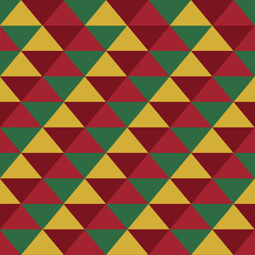 Seamless Triangle Geometric Pattern in Xmas Classic Tones - Repeating Background