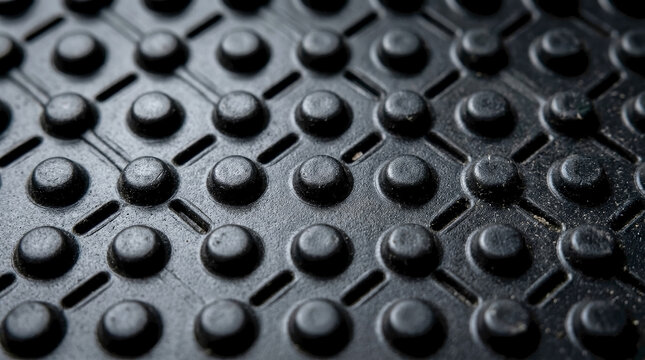 Black textured waterproof membrane for foundation wall protection, dimpled drainage board as subterranean moisture barrier for building envelope, construction damp proofing.
