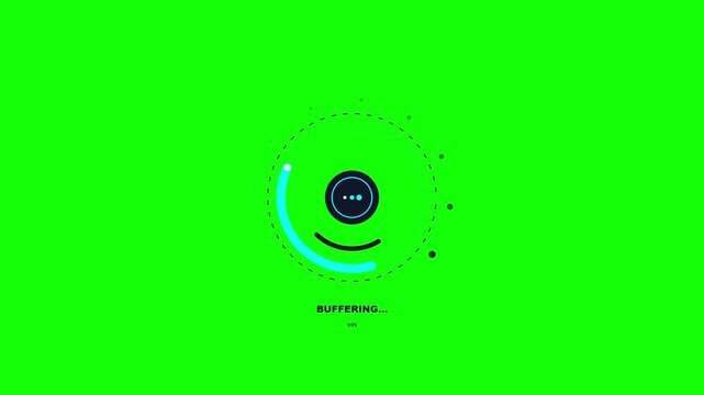 Buffering Loading Animation on Green Screen