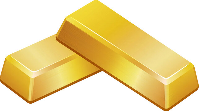 Isolated pair of polished gold bars displayed with specific stock code F (2294)