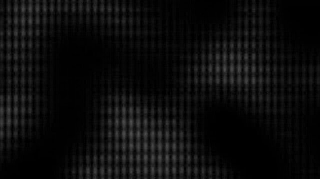 Abstract Digital Dot Grid with LED Halftone and Moire Pattern, Random Geometric Points on Black Background, Futuristic Technology Network Animation for Seamless Loop 4K