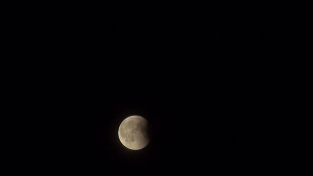 Moon full clouds eclipse dark low sped up timelapse
