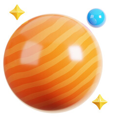 Planet Jupiter 3D illustration © Broto