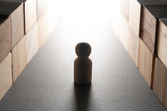 Light at the end of the tunnel concept for hope and overcoming adversity