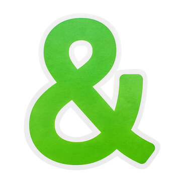 Ampersand sign paper craft illustration icon design sticker