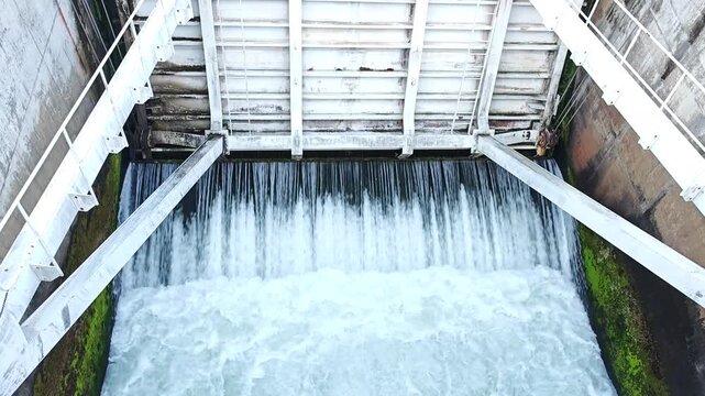 Weir with Hydroelectric Power Plant.