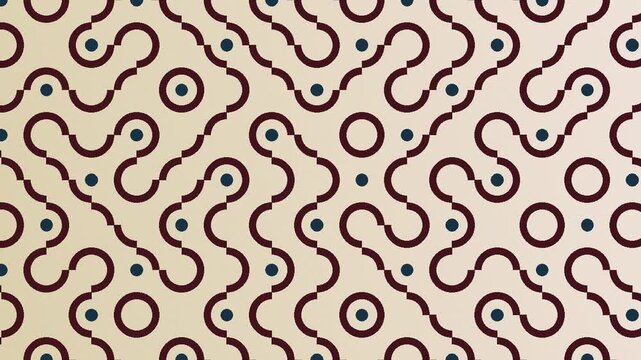 Seamless soft burgundy and navy celtic knot pattern background loop