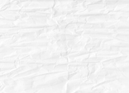 White Crumpled Paper Texture Horizontal Fine Wrinkles Subtle Parallel Creases Light Surface for Web Backgrounds, UI Design Textures and Presentation Templates