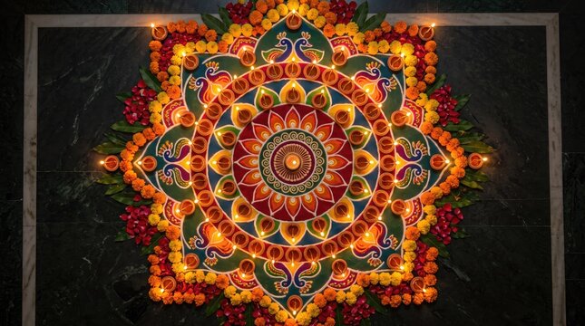 A vibrant and ornate traditional filipino christmas lantern known as a parol glowing brightly in the dark night