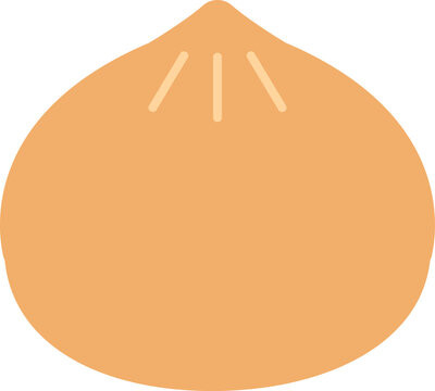 Korean spicy kimchi steamed dumpling wang mandu vector illustration
