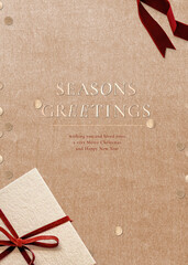 Season's greetings message Christmas social media post background © Rawpixel.com